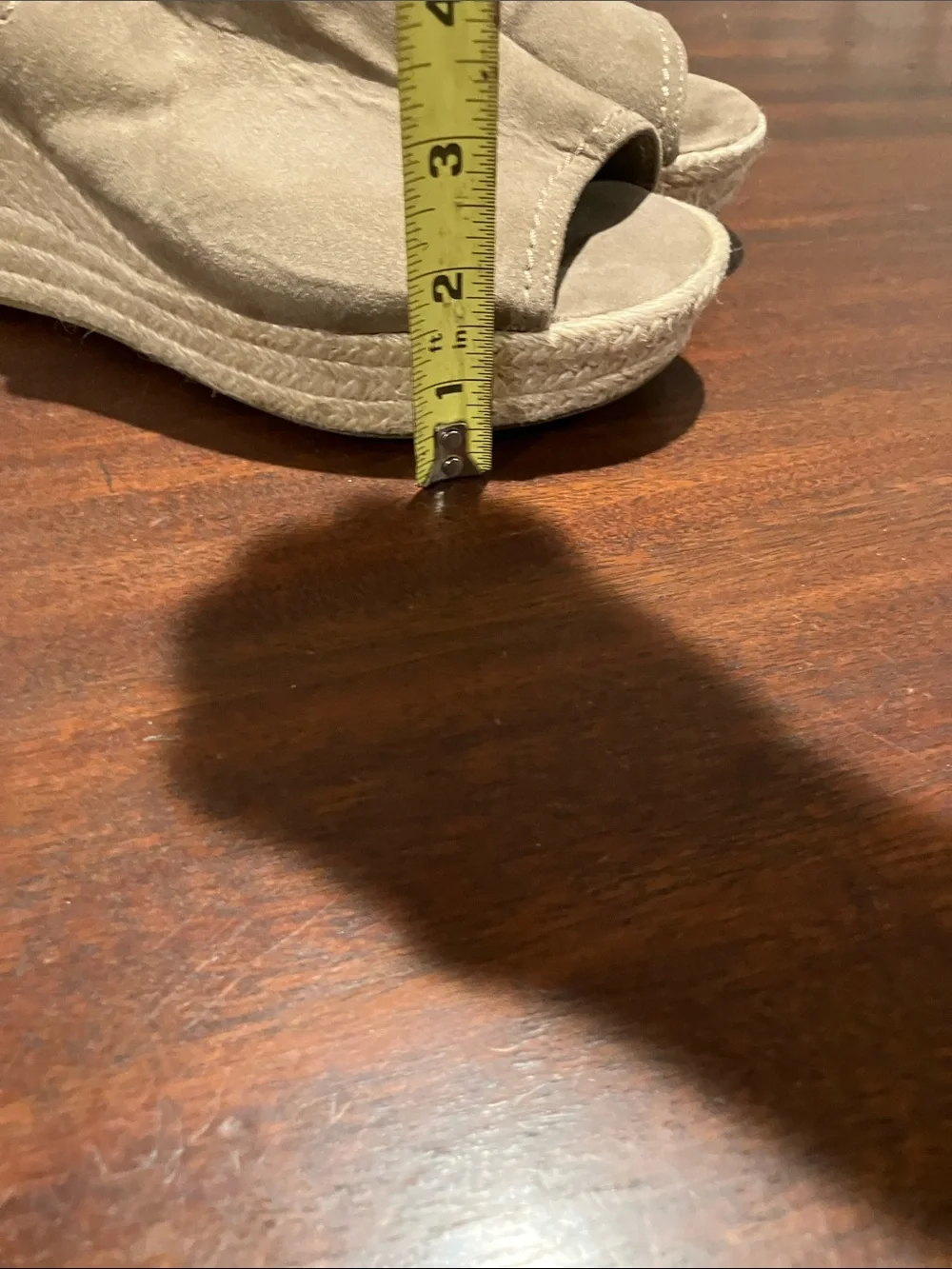 Universal Thread Taupe Suede Espadrille Wedge Slingbacks